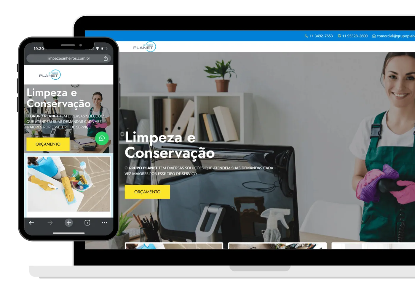 Projeto de site desenvolvido pela Olaje Publicidade 17