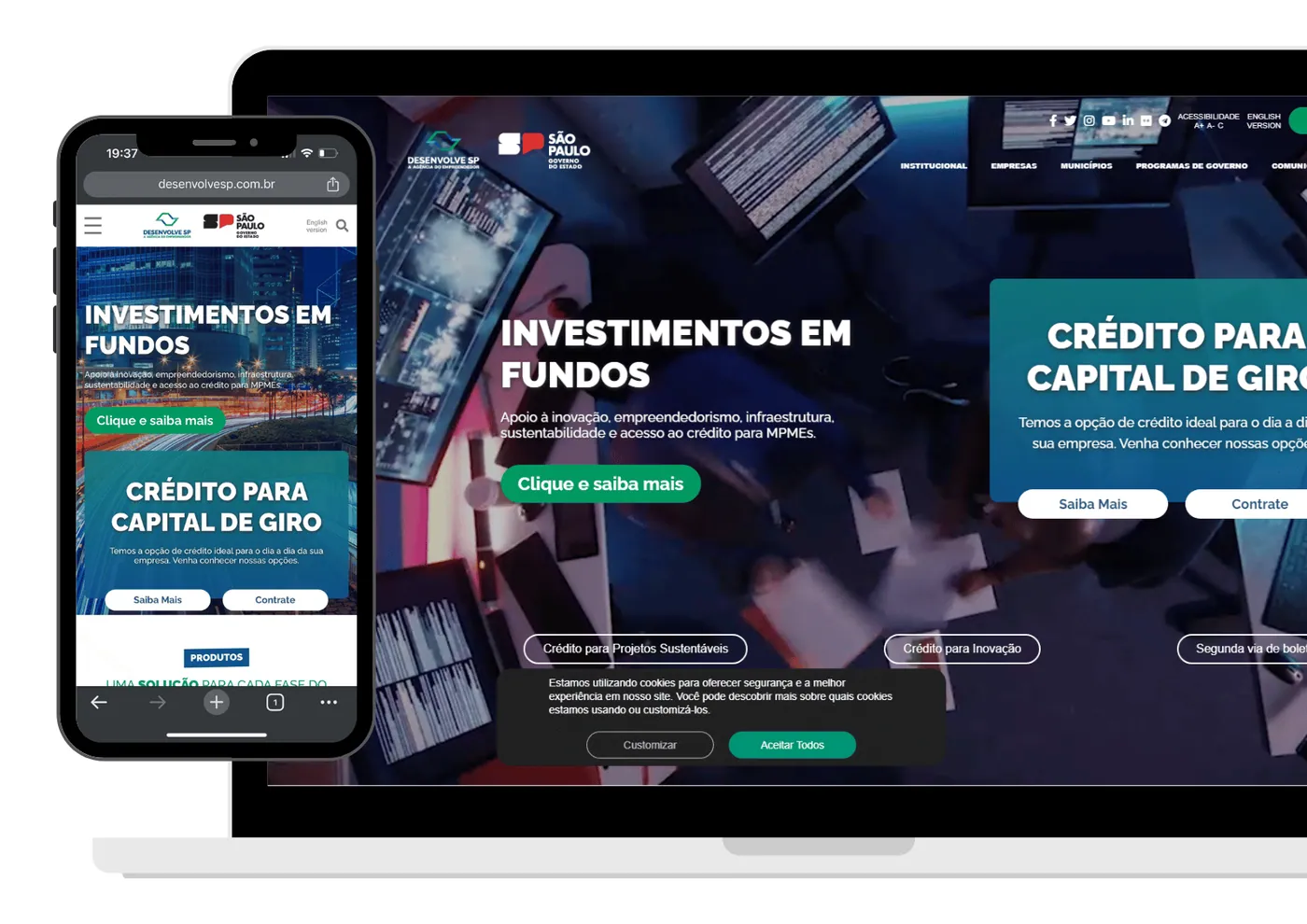 Projeto de site desenvolvido pela Olaje Publicidade 21