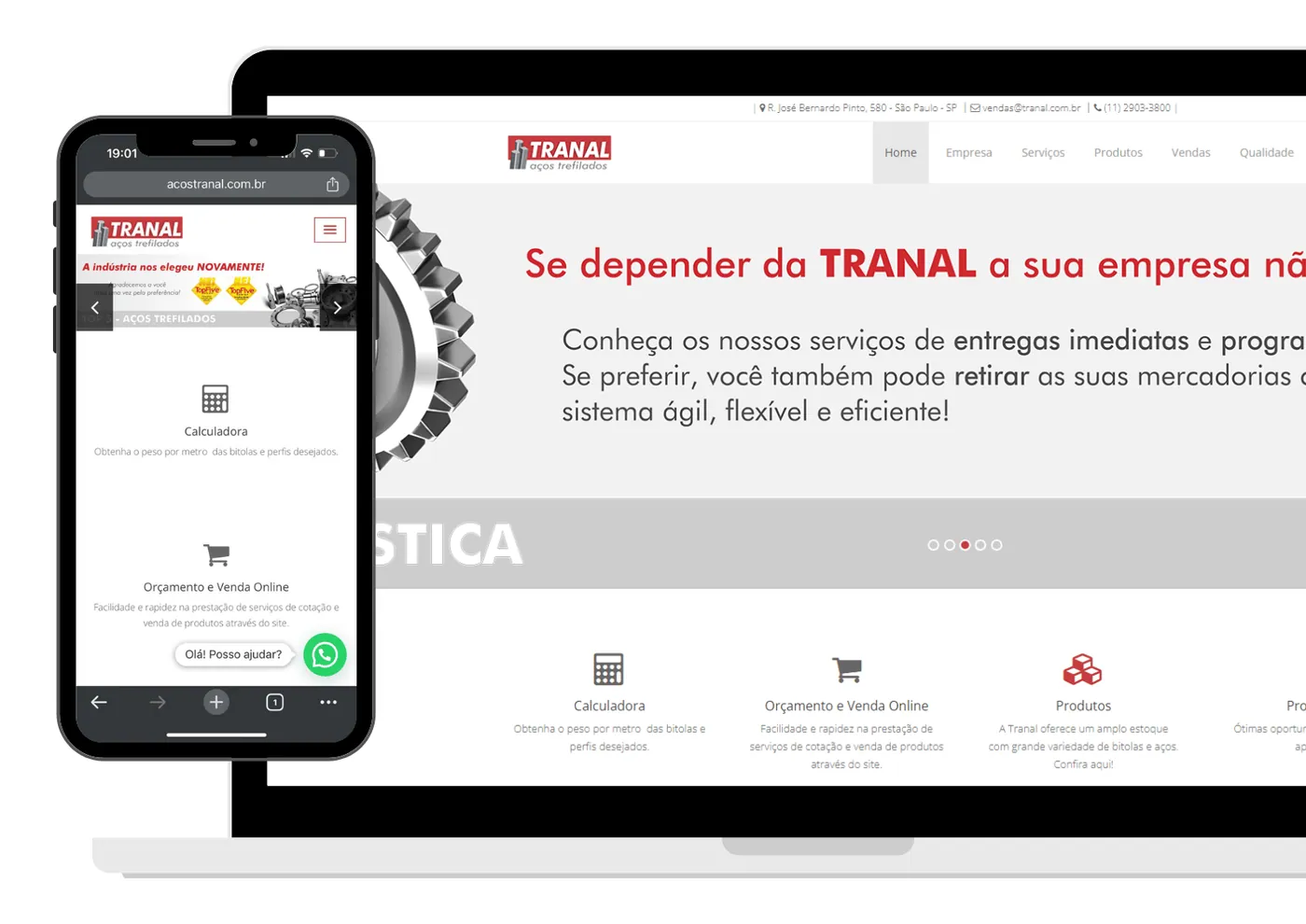 Projeto de site desenvolvido pela Olaje Publicidade 5